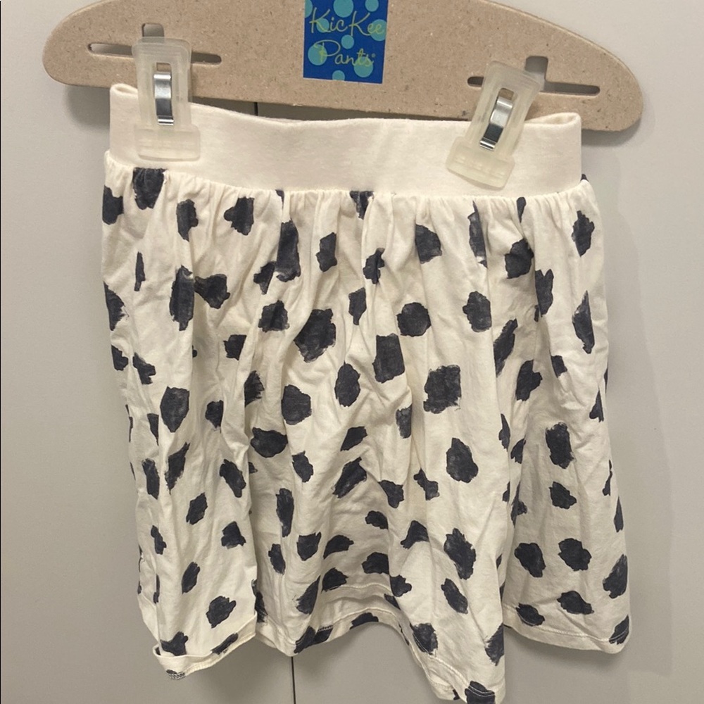White and Black Polka Dot Skirt